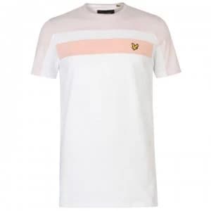 Lyle and Scott Block Print T Shirt - White 626