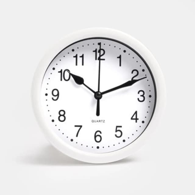 OHS OHS Basic Wall Clock Round Analogue Vintage Home Decor Bedroom Kitchen in White White One Size Unisex 5027434173105