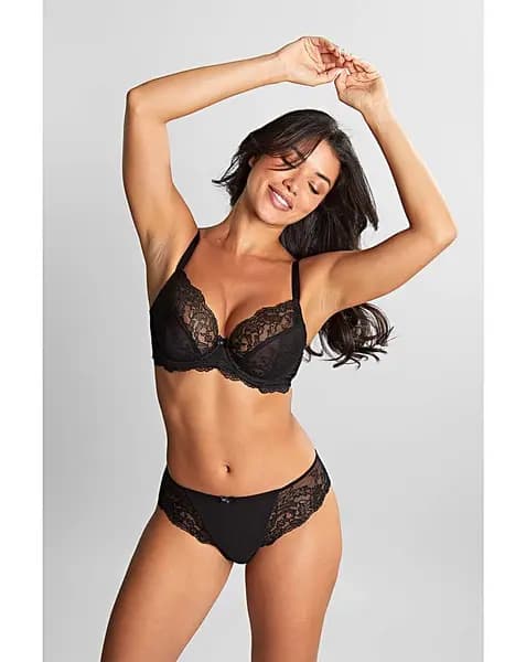 Panache Panache Ana Lace Plunge Wired Bra Black Female 38G LJ27844