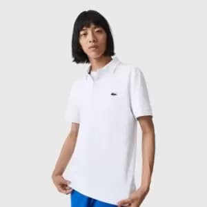 Mens Lacoste Regular Fit Stretch Organic Cotton Polo Size 3 - S White