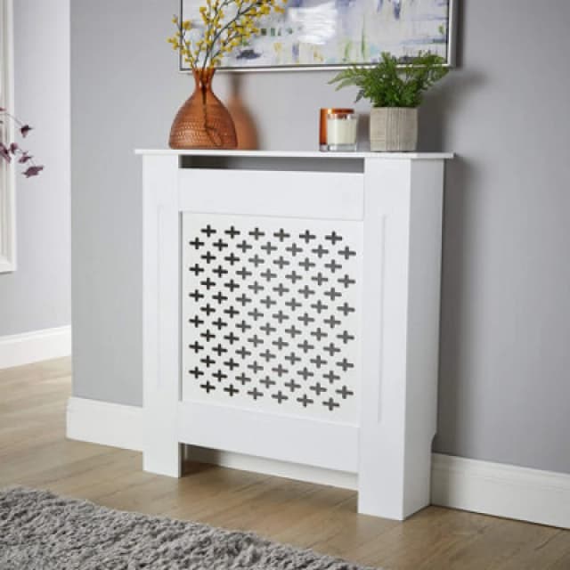 Home Source Crofton Small White Radiator Cover Unit