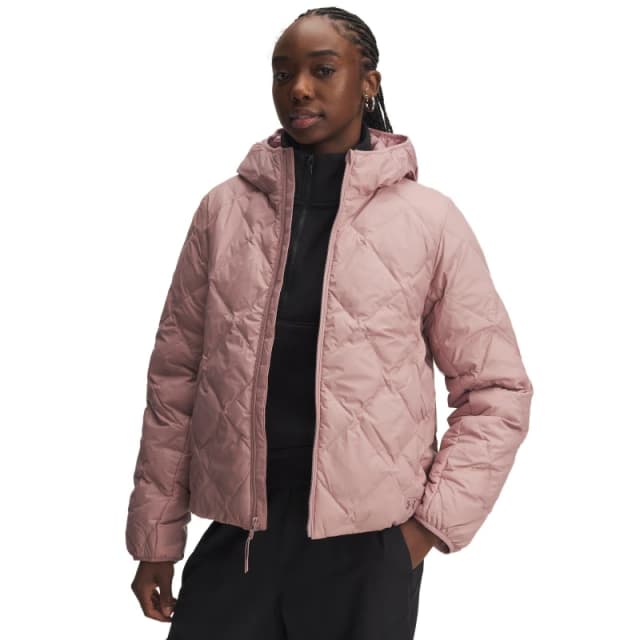 Under Armour Womens Legend Water-Repellent Quilted Puffer Jacket Tourmaline Pink female 8 (XS)