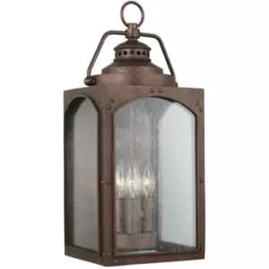 Elstead Randhurst Outdoor 3 Light Large Wall Lantern, Copper Oxide, IP44, E14