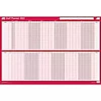 SASCO Staff Planner Mounted 2023 Landscape Red English 91.5 x 61 cm