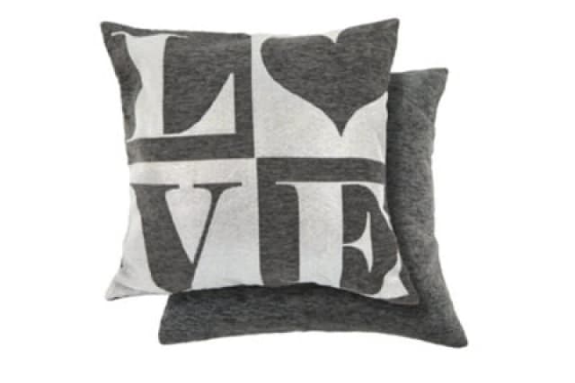 Amor Love Cushion Cover In Black