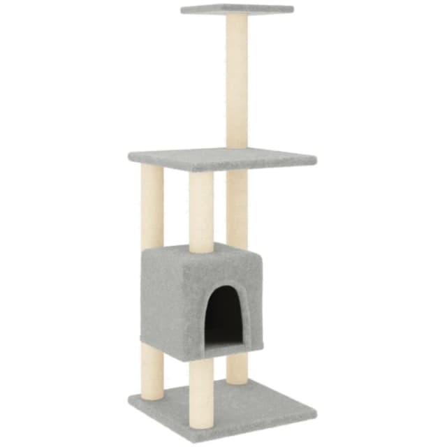 VIDAXL Cat Tree with Sisal Scratching Posts Light Grey 104cm vidaXL 8720286669280