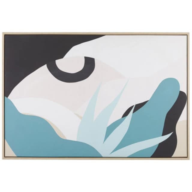 Beliani Canvas Fornea Abstract Motif 63 X 99cm Multicolour