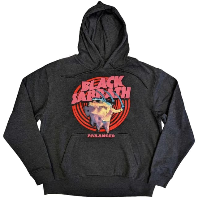 Black Sabbath Black Sabbath Men Paranoid Hoodie in Charcoal Size: Medium Charcoal M Male 5063300800768