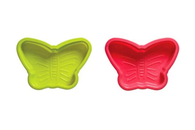 Premier Housewares Silicone Baking Set Of Two Butterflies Cake Moulds Multi