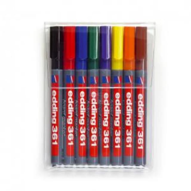 Edding Edding 361 4-361-8-S2999 Whiteboard marker set Black, Red, Blue, Green, Orange, Brown, Violet 8 pc(s) 4-361-8-S2999