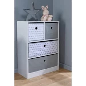 Jazz 2+2 Cubes Storage Unit with Printed Hearts and Drawers