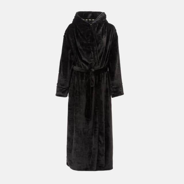 Biba Cosy Maxi Robe Ladies Black Emb female 10 (S)
