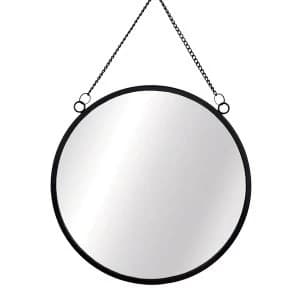 Sass & Belle Jet Black Round Mirror