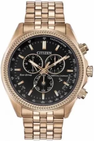 Citizen Exclusive Gents Rose Gold Eco-Drive Perpetual Calendar Alarm Chronograph Watch