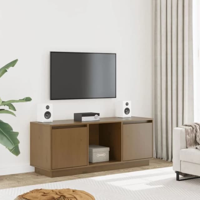 VIDAXL TV Cabinet Honey Brown 110.5x35x44cm Solid Wood Pine Vidaxl 8720286923238