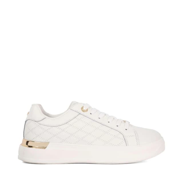 Dune London Womens Elba Platform Trainers White Leather female 3 (36)