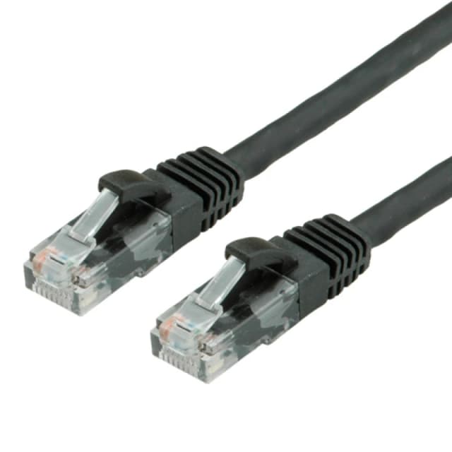 Value UTP Cable Cat.6. halogen-free. black. 1.5m