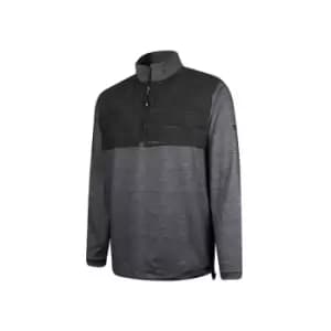 ISLAND GREEN ZIP NECK TOP LAYER - MARINE/BLACK - L