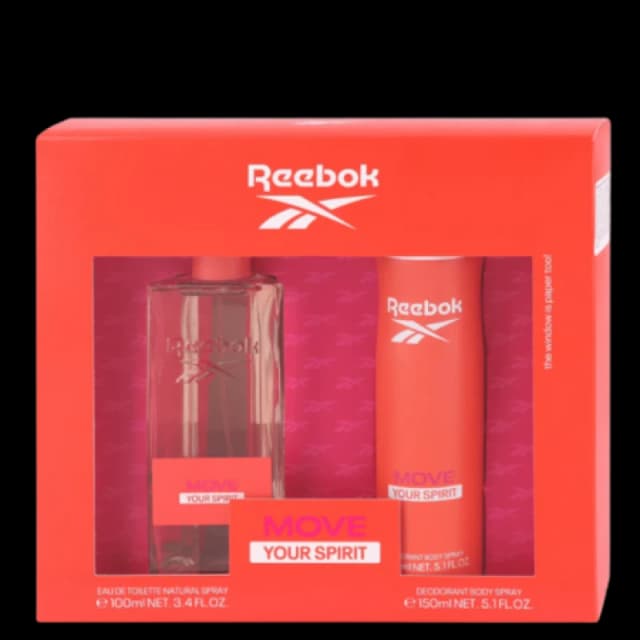 Reebok Move Your Spirit Women Gift Set 100ml Eau de Toilette + 150ml Body Spray