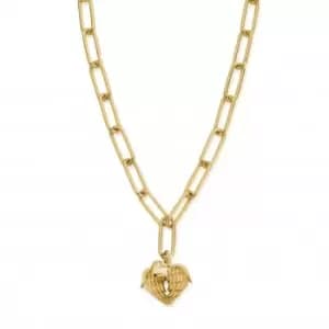 Gold Link Chain Faith and Love Necklace GNLC10244014