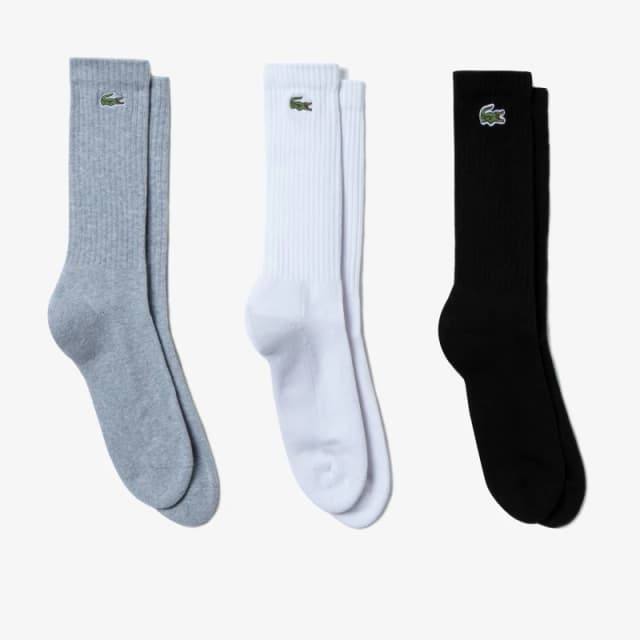 Lacoste 3 Pack Crew Socks - Multi Multi 6 - 12 Months