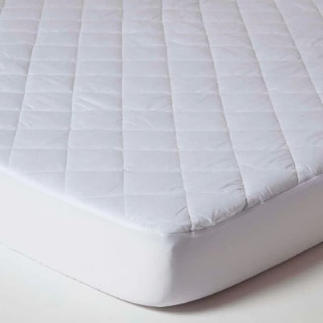 Homescapes Quilted Waterproof Mattress Protector, Euro 160 X 200 Cm