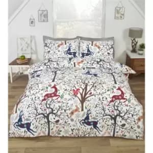 Rapport - Tatton Single Duvet Cover Set Reversible Bedding Bed Set Winter Festive Multi - Multicoloured