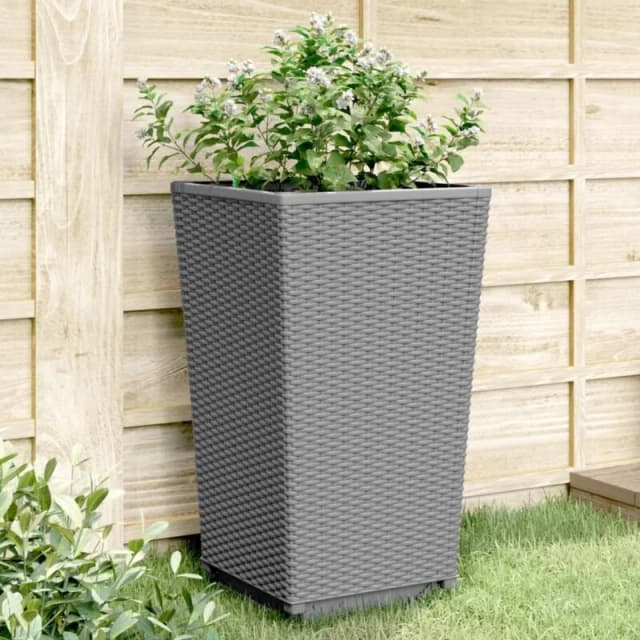 VIDAXL Garden Planters 2 pcs Light Grey 32.5x32.5x57cm pp Vidaxl 8721012410541