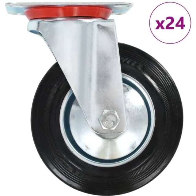 VIDAXL 24 pcs Swivel Casters 160 mm Vidaxl 8719883717814