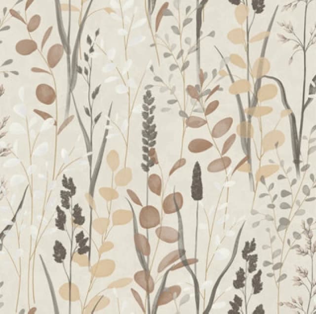 Grandeco Galia Watercolour Wild Flower Medow Textured Wallpaper, Neutral Tones