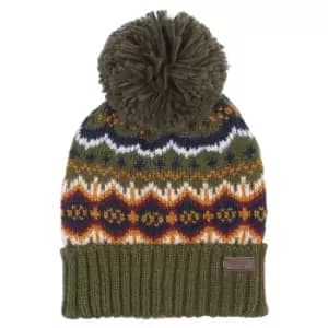 Barbour Mens Case Fairisle Beanie Olive One Size