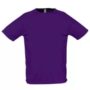 SOLS Mens Sporty Short Sleeve Performance T-Shirt (3XL) (Dark Purple)