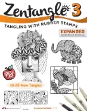 zentangle 3 expanded workbook edition tangling with rubber stamps 40 origin