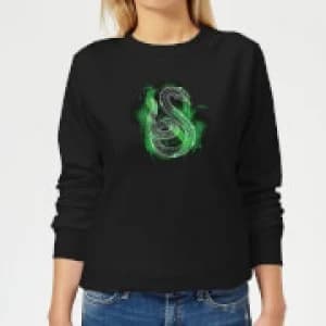 Harry Potter Slytherin Geometric Womens Sweatshirt - Black