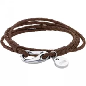 Ladies STORM Stainless Steel Jax Wrap Bracelet Brown
