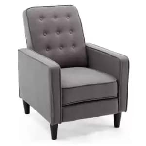 Kenton Linen Recliner Chair - Charcoal
