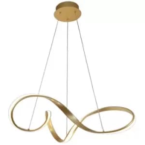 Luminosa Harford Dimmable Large Ceiling Pendant, 42W LED, 3000K, 2513lm, Sand Gold