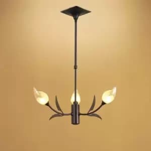 Hollet Telescopic Pendant Light 3 G9 Bulbs, Brown/Oxidized Black