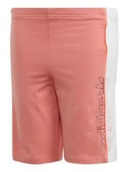 adidas Originals Childrens Cycling Shorts - Coral, Size 10-11 Years, Women