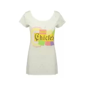 Junk Food Womens/Ladies Paint Chiclets T-Shirt (L) (White)