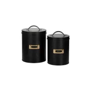 Typhoon - Otto Black Set Of 2 Storage Canisters
