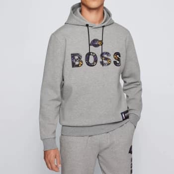 Hugo Boss X NBA Lakers Pullover Hoodie Medium Grey Size M Men