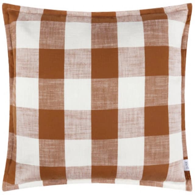 Yard Chesil Check 100% Cotton Filled Outdoor Cushion Pecan 50 X 50Cm, Orange 5.03E+12