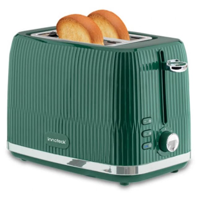 Innoteck Kitchen Pro 2 Slice Toaster With 7 Browning Controls And Stainless Steel Mechanism - Green