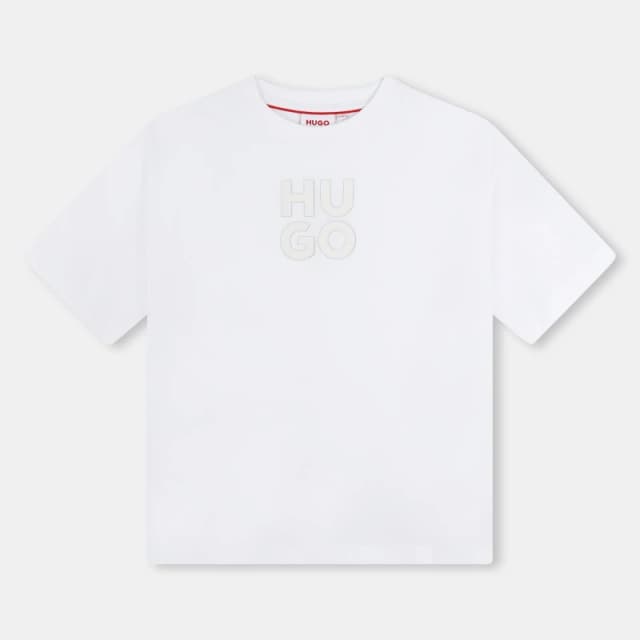 HUGO Logo T-Shirt Juniors - White White One Size