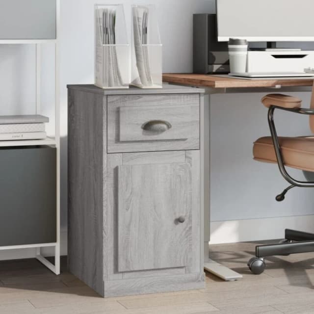 VIDAXL Side Cabinet with Drawer Grey Sonoma 40x50x75cm Engineered Wood Vidaxl 8720845793760