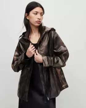 AllSaints Chelsie Leopard Print Jacket