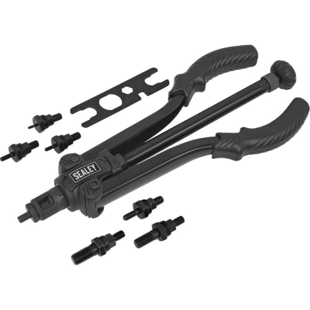 Loops Quick Release 345mm Arm Threaded Nut Riveter - Adjustable Nozzle Rivet Gun Tool Multi