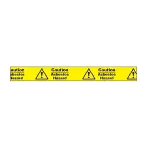 75mm x 250m 'Caution Asbestos Hazard' Non Adhesive Barrier Tape