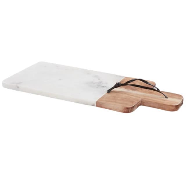 Beliani Serving Tray Volos Stone White Marble